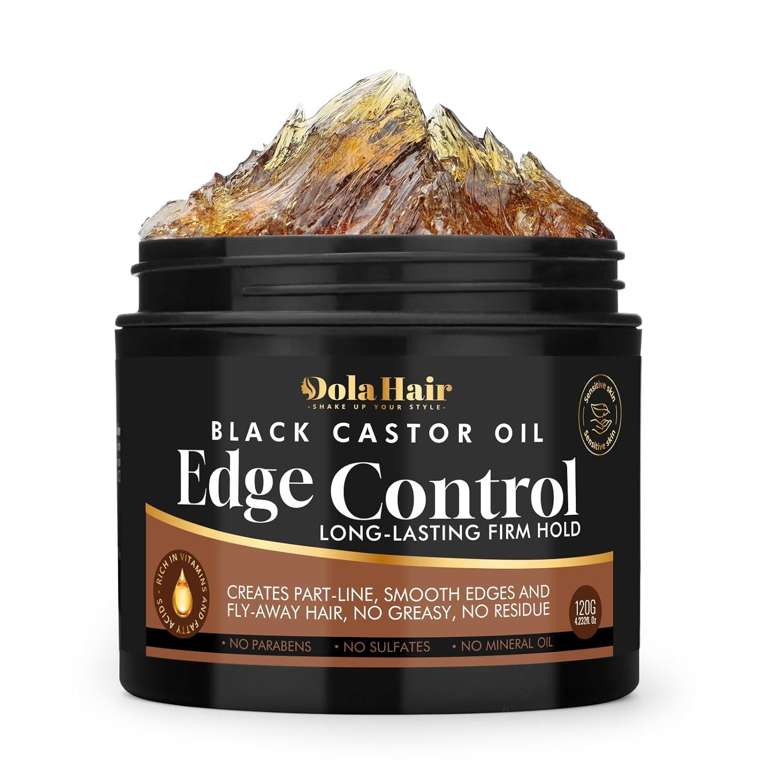 Edge Control Gel for 4C Hair Braiding Hair Gel Firm Hold, Hair Styling Wax Non-G