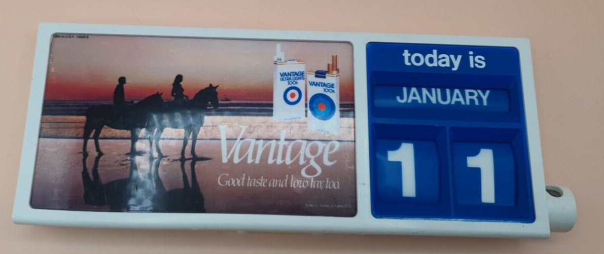 ORIGINAL 1990's Vantage Cigarette Daily Calendar Vintage