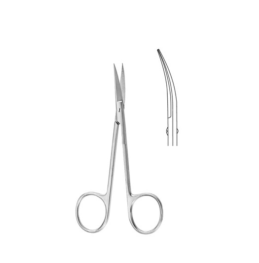 SET OF 2 IRIS SCISSORS STRAIGHT + CURVED SURGICAL DENTAL INSTRUMENTS