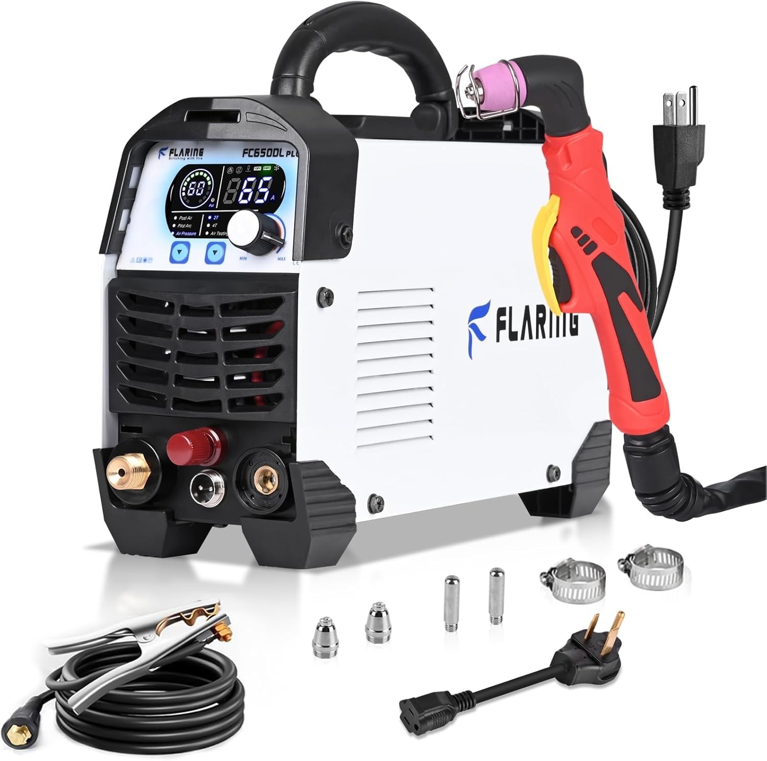 FLARING 65 AMP Non Touch Pilot Arc Plasma Cutter 120/240V Digital Display