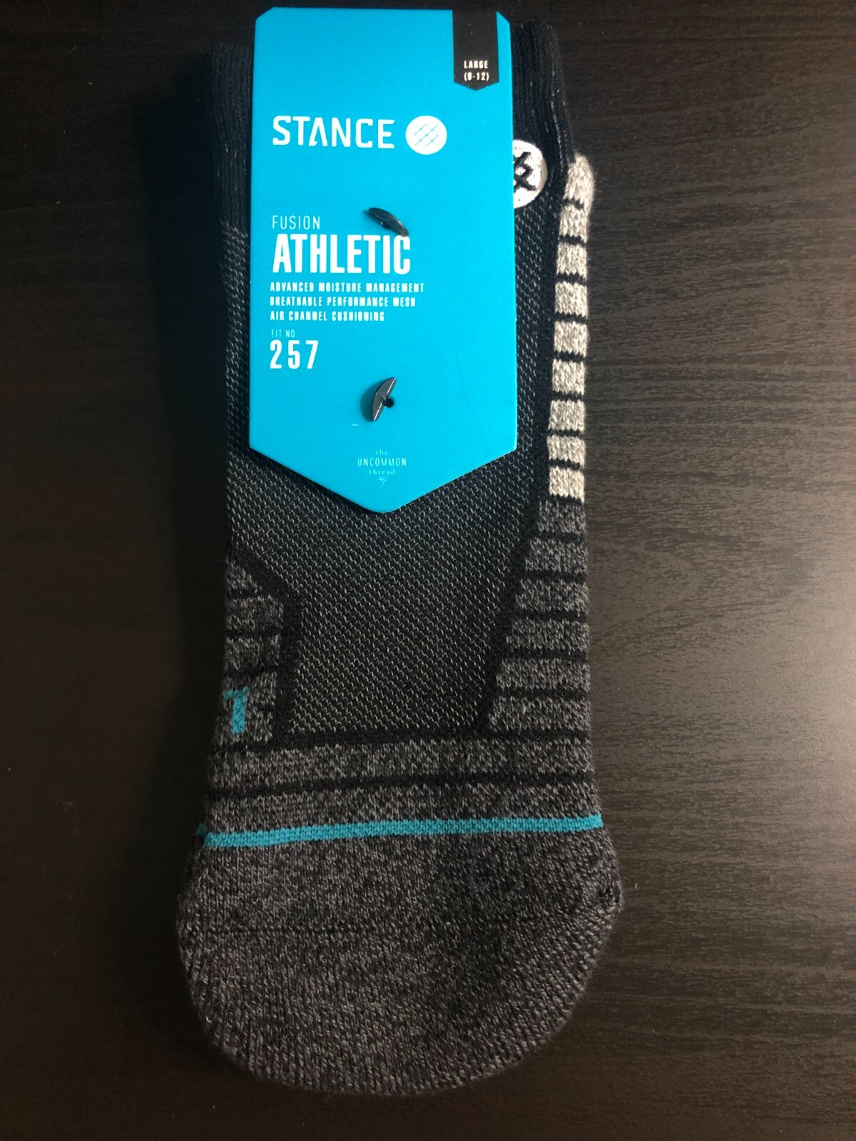 STANCE 257 NBA Basketball Fusion Athletic LOW Cut Men's BLACK Socks Size L 9-12