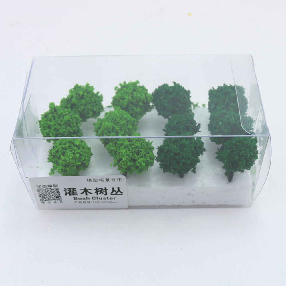 Simulation Bush Cluster Model Vegetation for Train Railway Scenery
