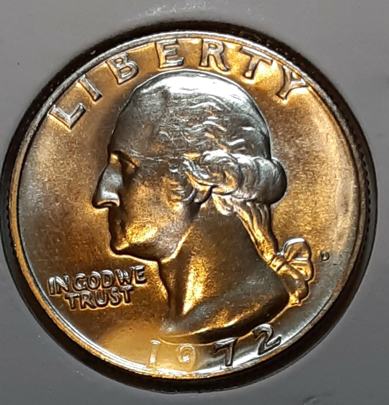 1972 Washington D Quarter - BU - Uncirculated