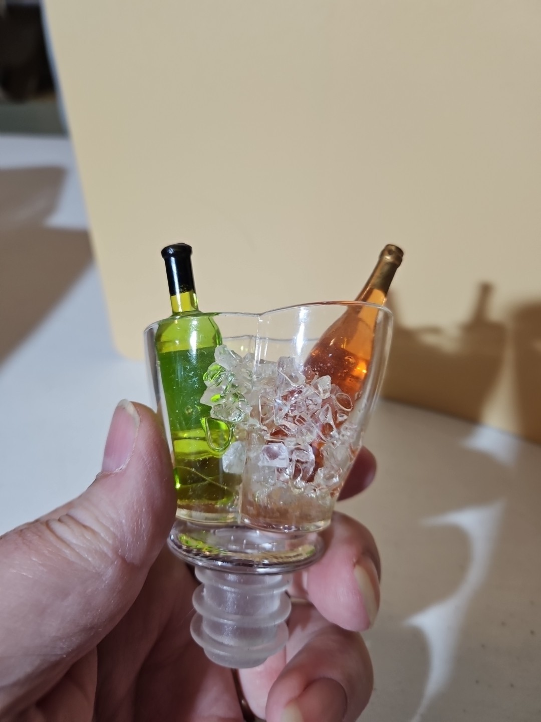 2 Plastic Wine Chiller Bottle Stop