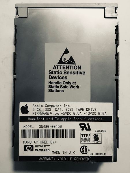 Tape backup, 2gb, scsi tape drive, (4-tb)
