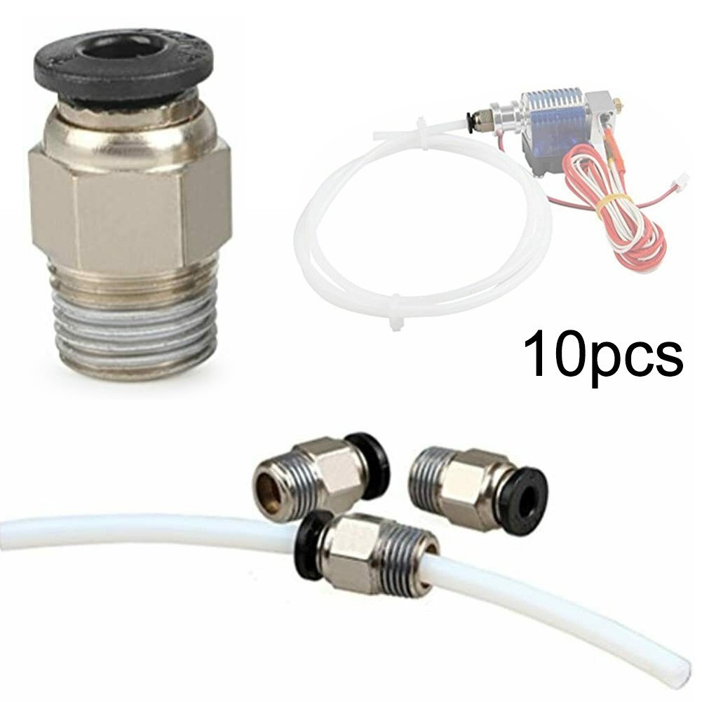 Push Straight Pneumatic Connector Stainless Steel Thread External Fitting