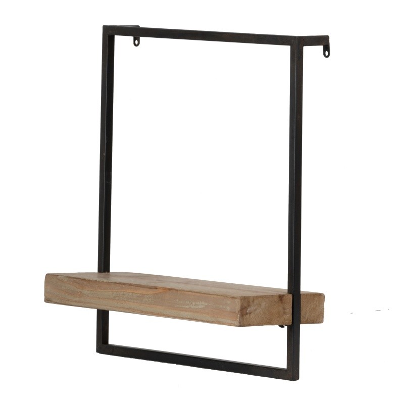 Decorative Wall Shelf, Wall Hanging 17" High Wooden Floating Shelves Industrial