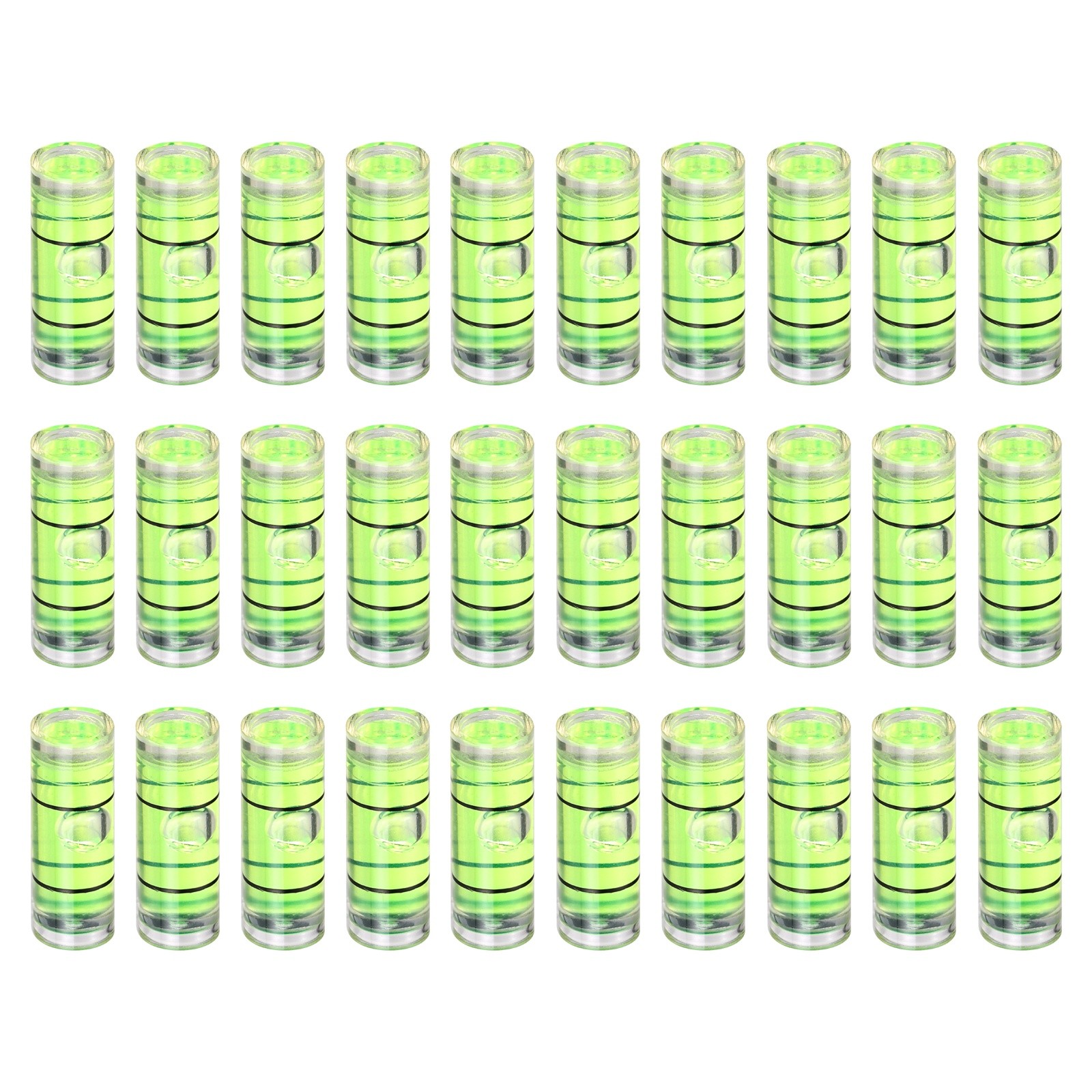 30pcs 18x6.5mm Small Cylindrical Bubble Level Vials Levels Measuring Tools]