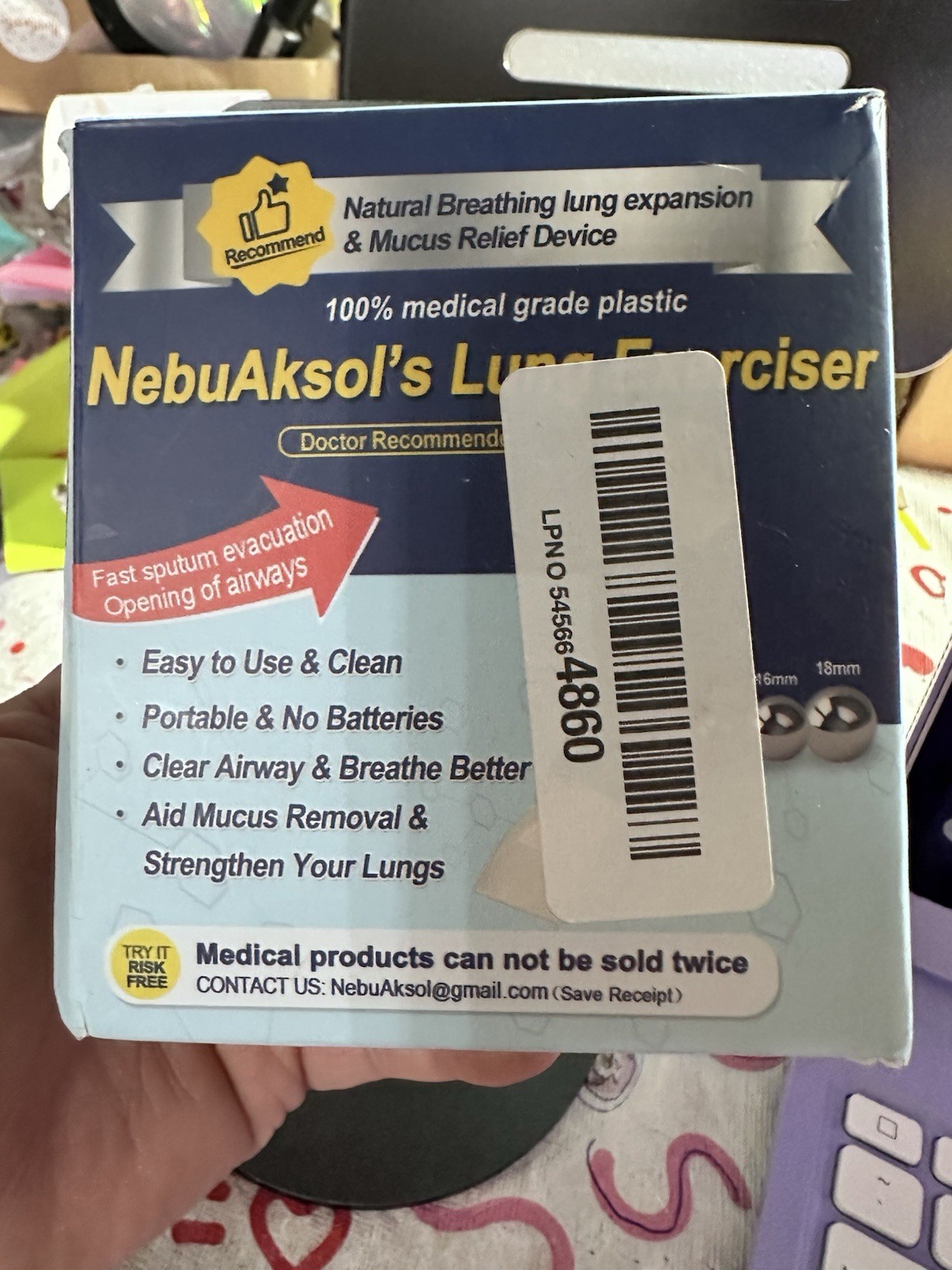 Flutter Valve Breathing Exercise Device for Lungs