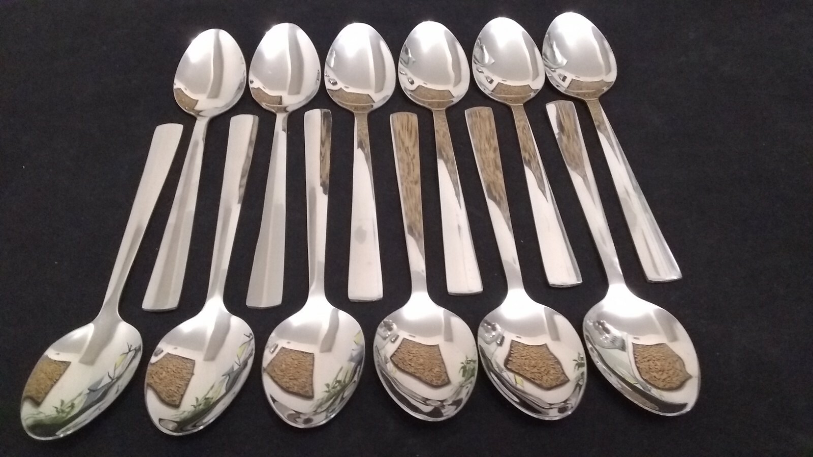 6 Heavy Table Spoons Stainless Steel 7" long by3/4 inch Wide Great Quality HHH