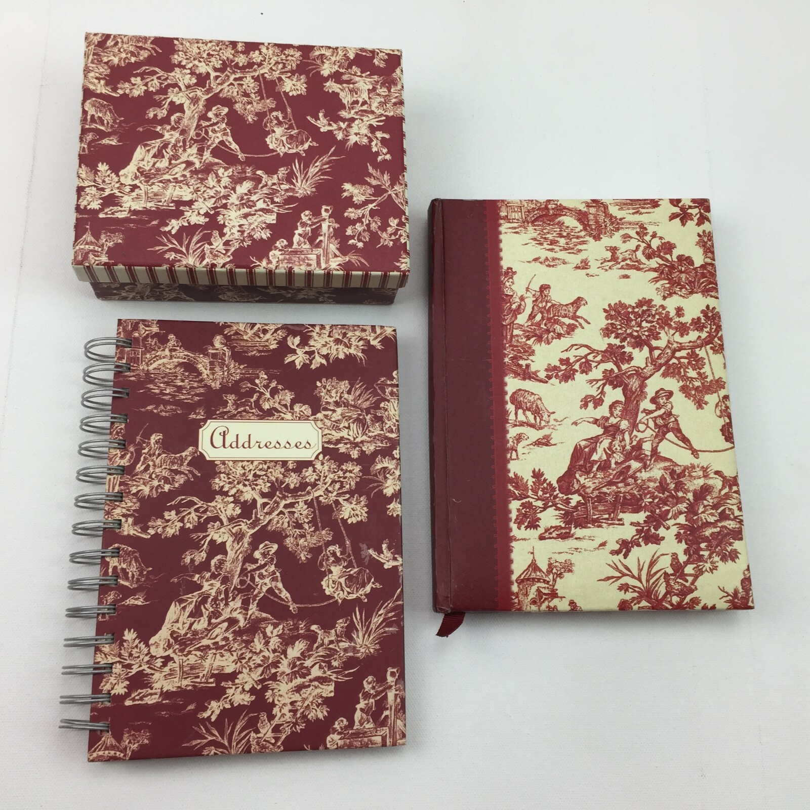 Covington Red Floral Stationary Set Journal Address Book Note Cards Envelopes