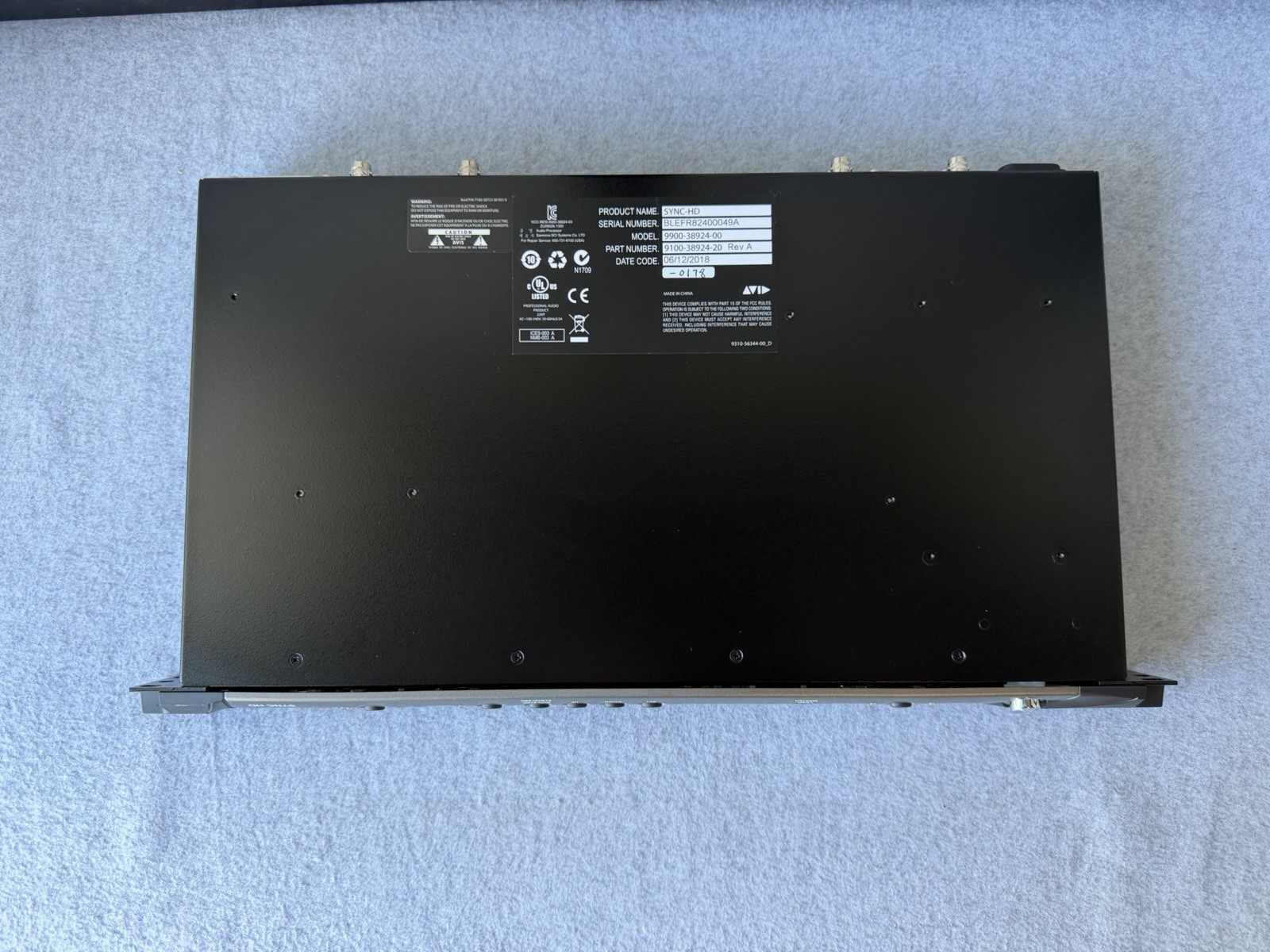 Avid Sync HD Professional Pro Tools Synchronizer – Studio Rack Unit