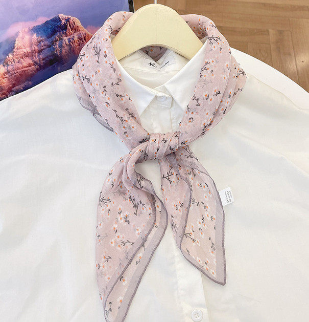 100% Mulberry Silk Shawl Scarf Bandana 65X65cm bird Print Neckerchief Wrap new
