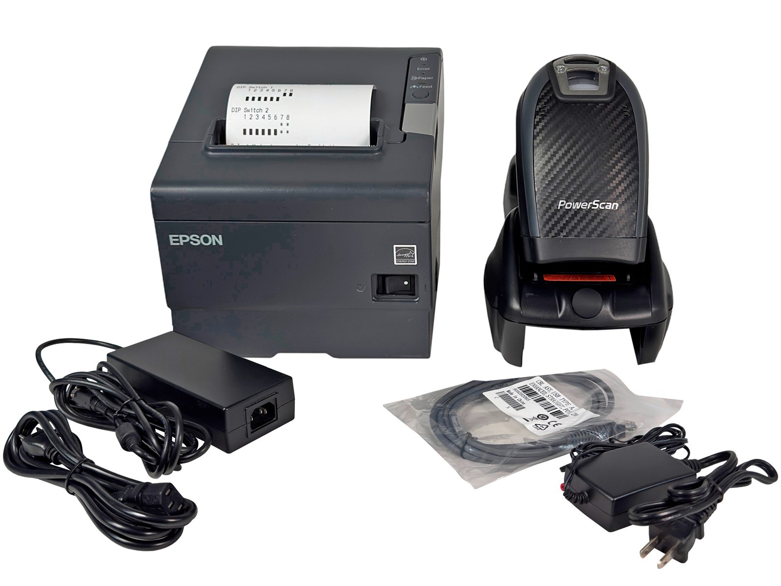 FOR TOAST POS System Epson TM-T88V Receipt Printer + Datalogic Powerscan PM9501