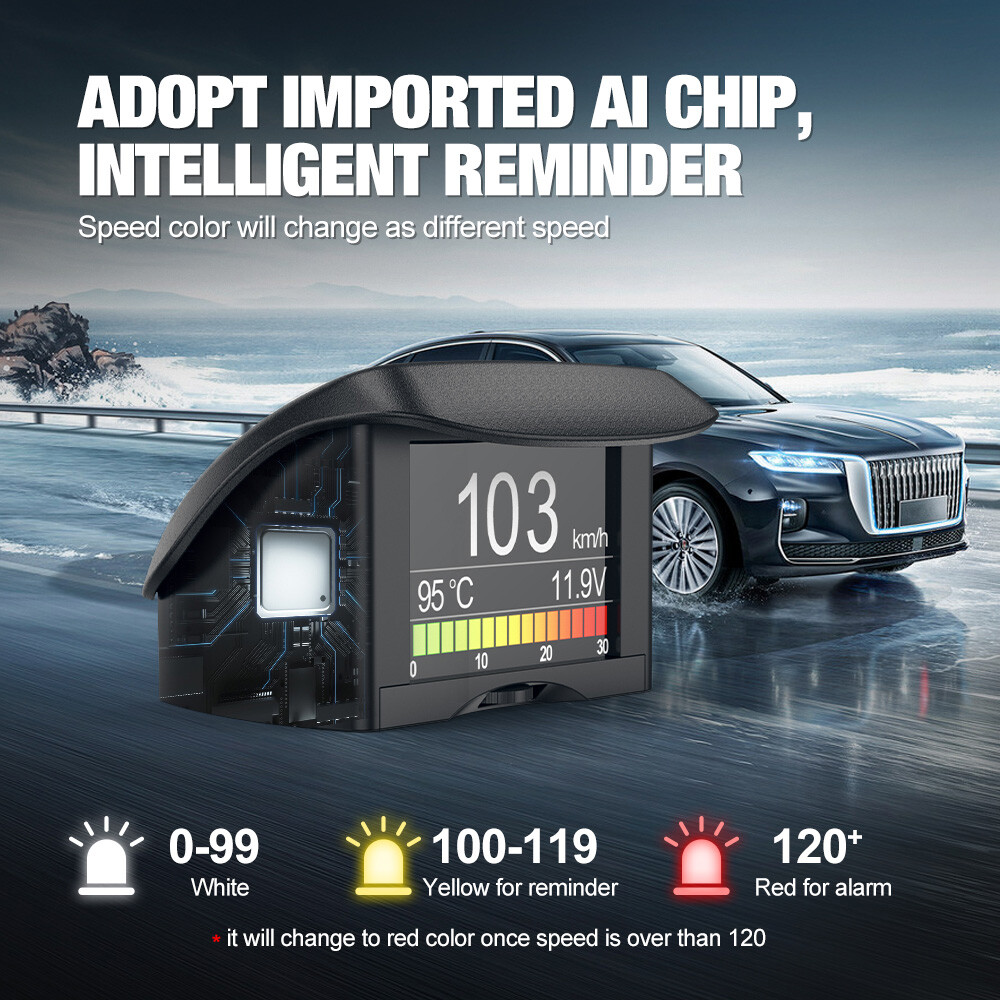 ANCEL A202 Car Computer Display Speed Fuel Consumption Temperature Gauge Battery