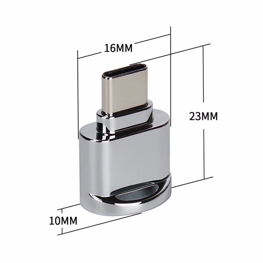 Mini Type-C USB3.1 Micro SD TF Memory Card Reader OTG Adapter for Macbook Phone