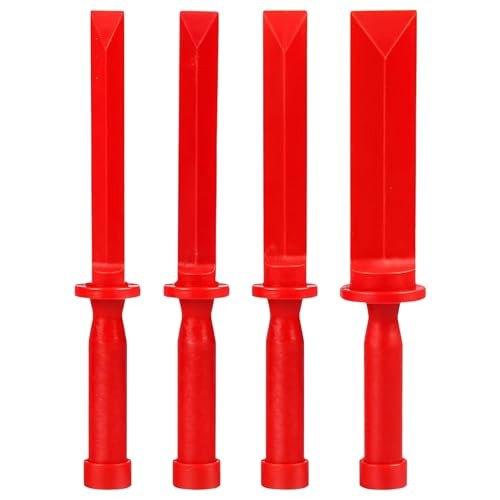 Set of 4 Plastic Chisel Scrapers - Auto Paint Remover Tool Kit