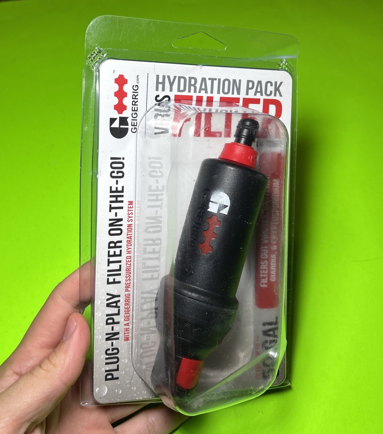 Geigerrig Hydration Pack In-Line Virus Filter G4 125FL BRAND NEW SEALED FreeShip