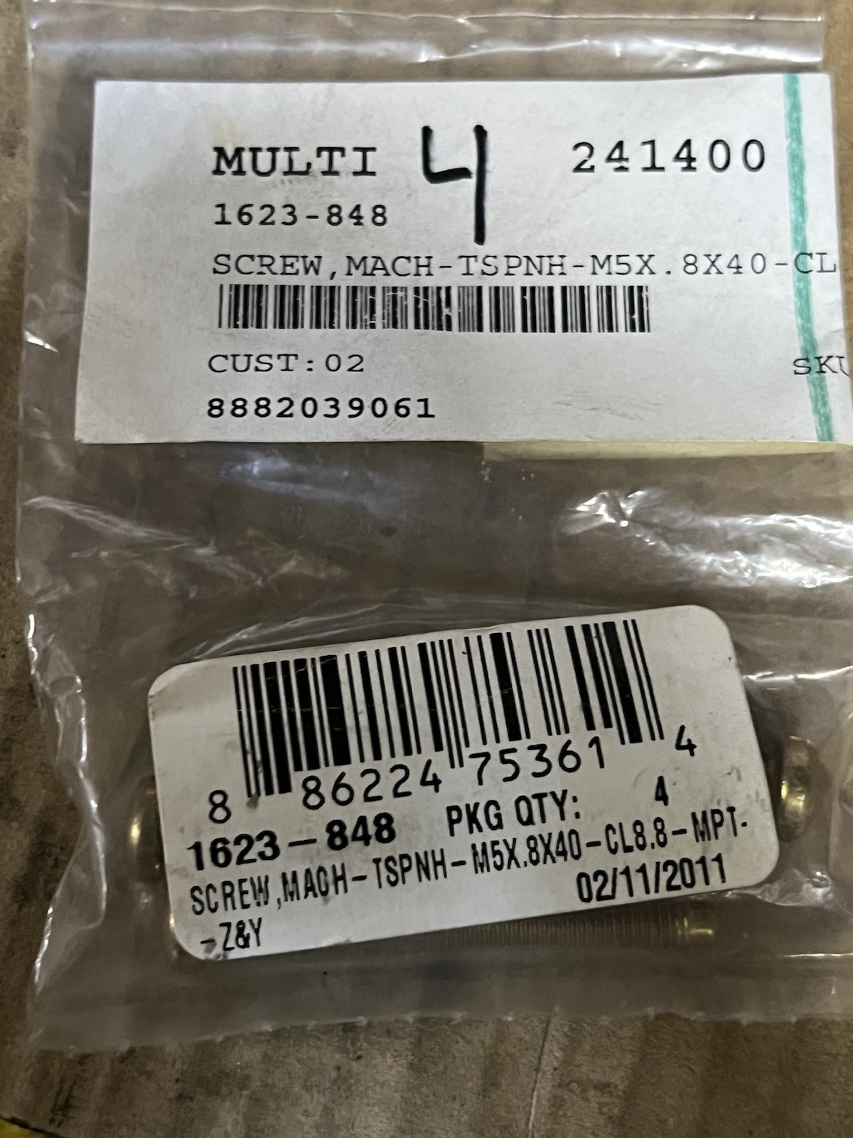 1623-848 Arctic Cat Screw NEW OEM