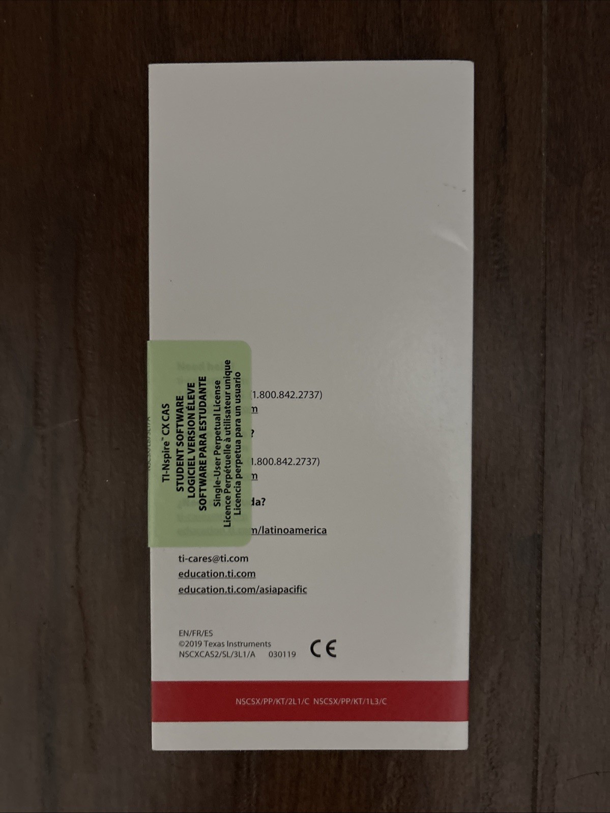 Ti - Nspire CX CAS Student Software ( Software Para Estudiante) License Number