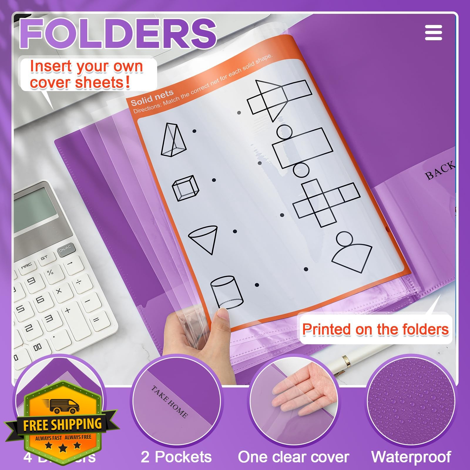Henoyso 12 Purple Folders