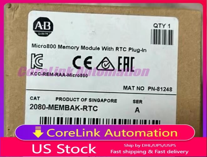 1PCS Allen Bradley 2080-MEMBAK-RTC Memory Module With RTC Plug-In Factory Sealed