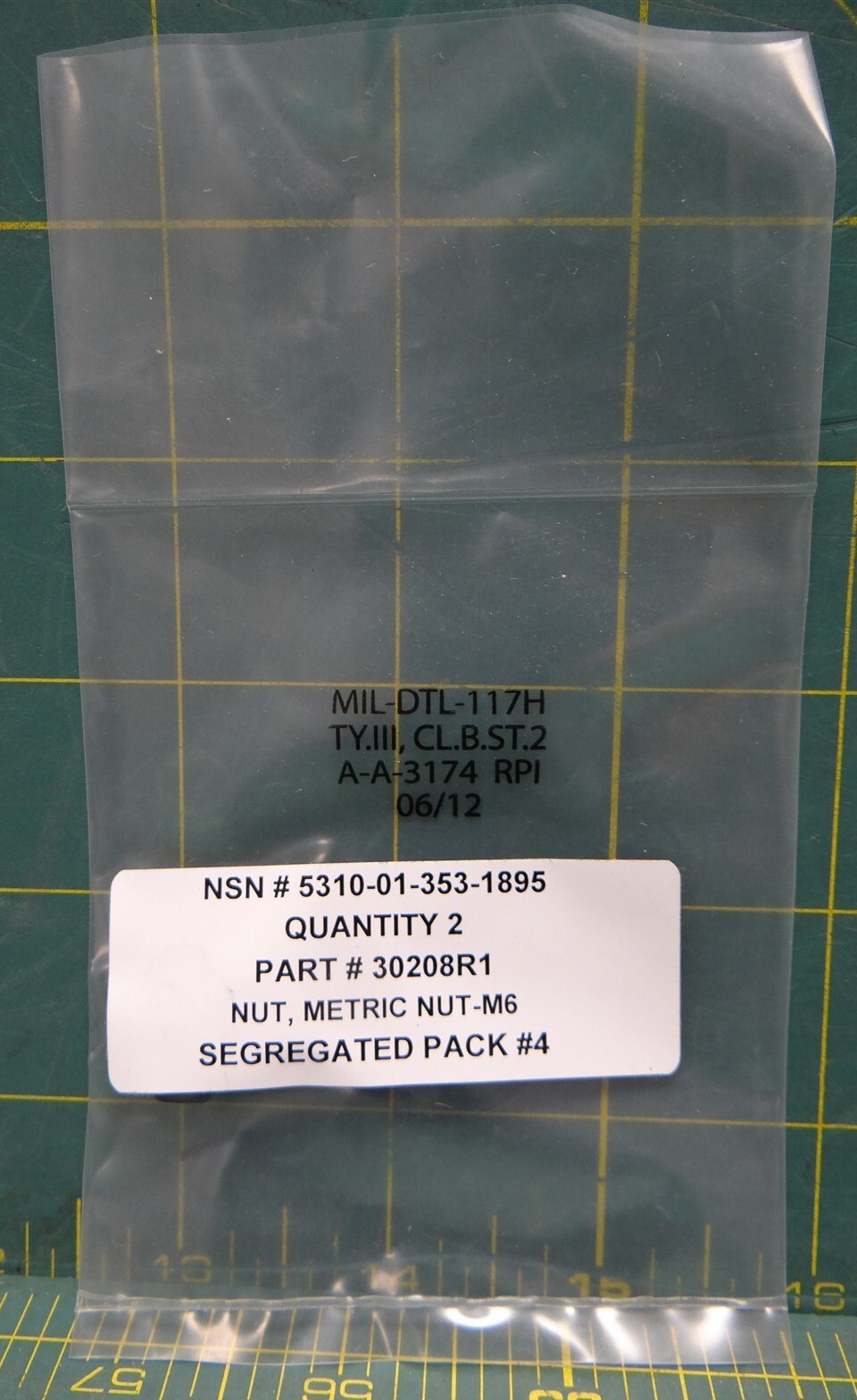 Lot of 2 Hexagon Extended Washer Metric Nuts 30208R1 5310-01-353-1895