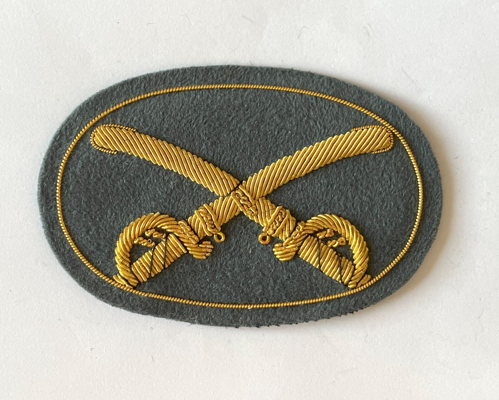 US Civil War Cavalry cap badge, bullion wire replica