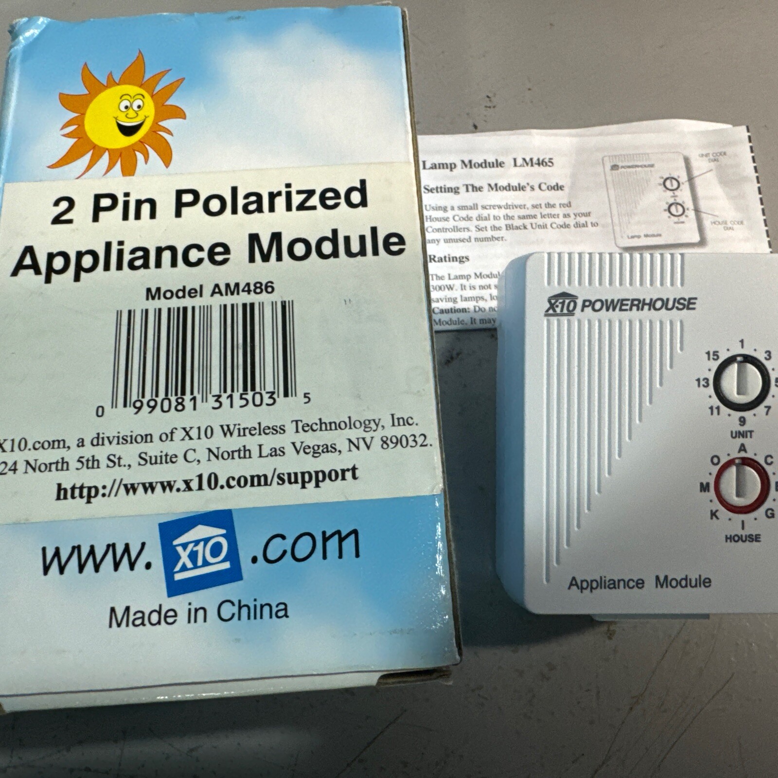 AM486 Appliance Module 2-Pin Polarized - X10