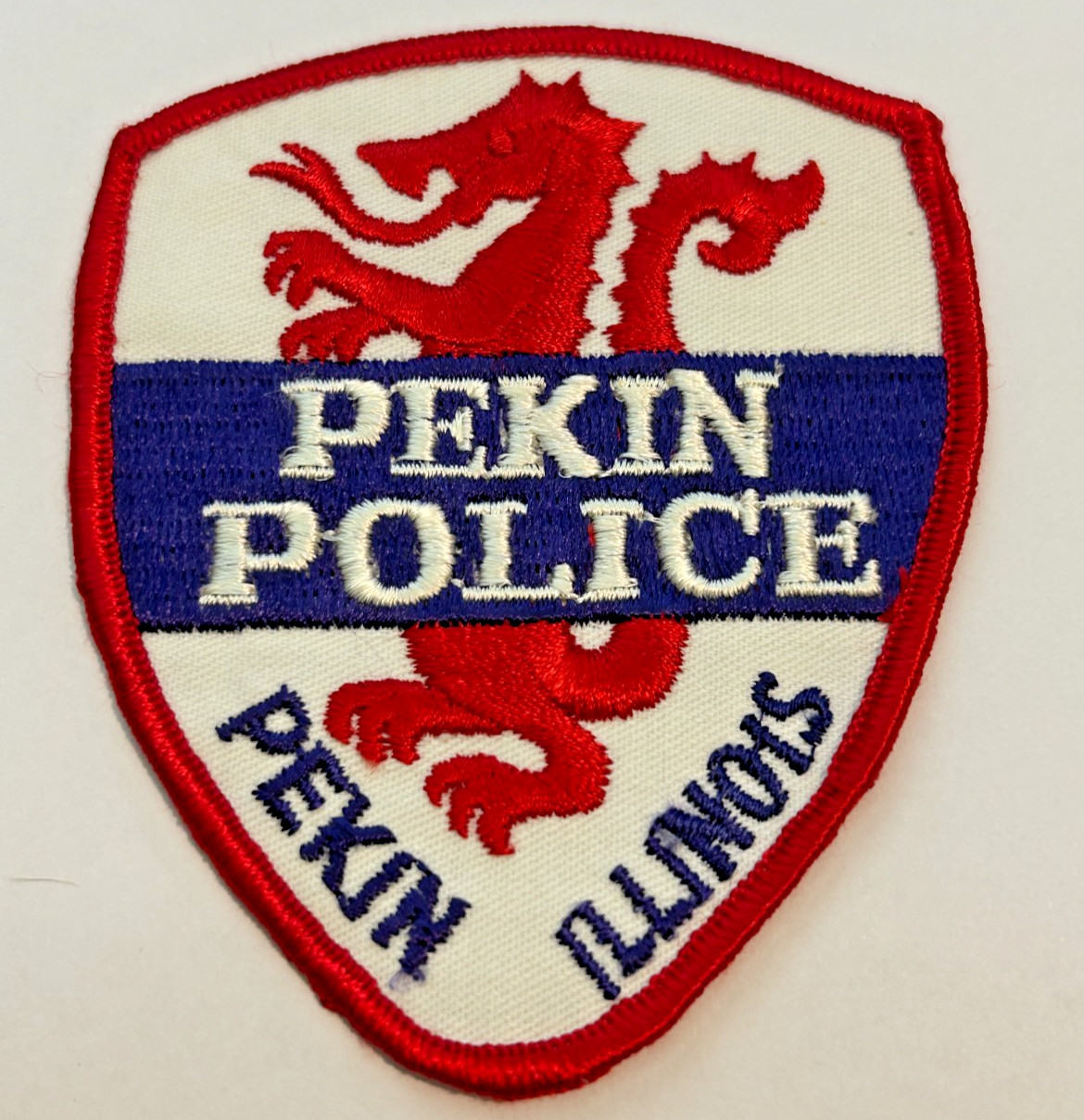 Pekin Illinois Police Dragon Embroidered Patch Unused
