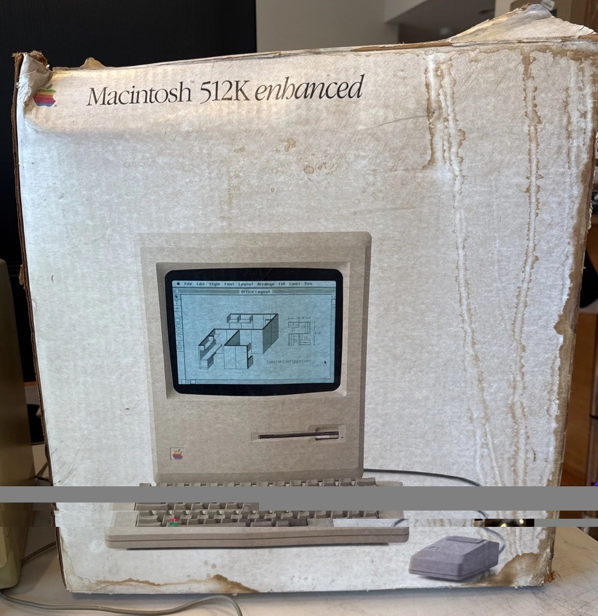 Apple Macintosh 512K M0001W Computer w/ Keyboard Mouse Original Box Untested