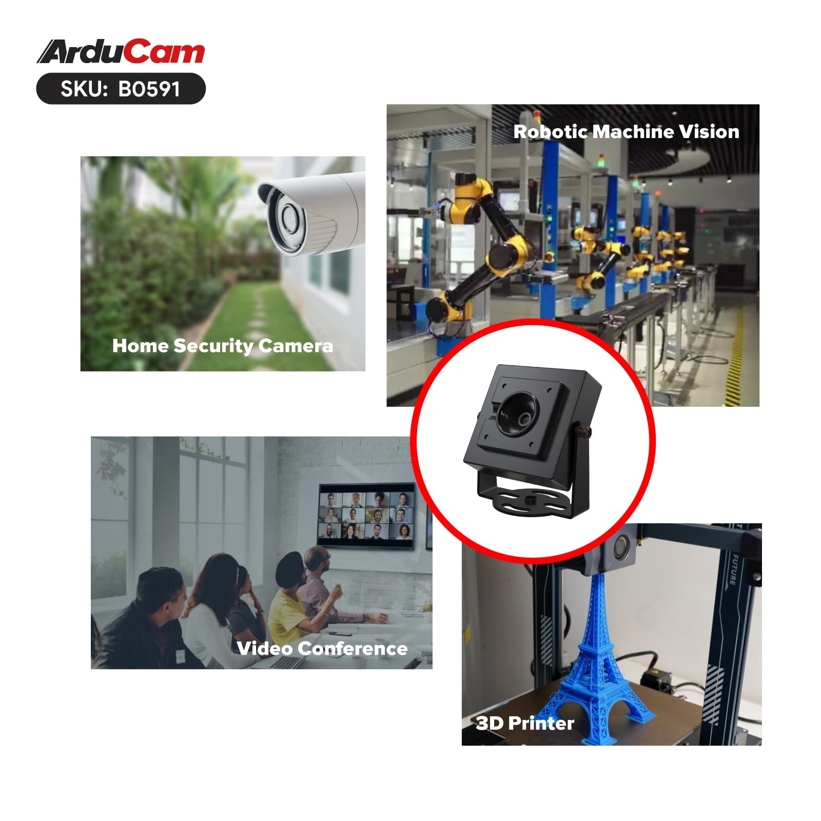 1080P HDR USB Camera Module 30fps 78D Autofocus UVC Mini Webcam Windows