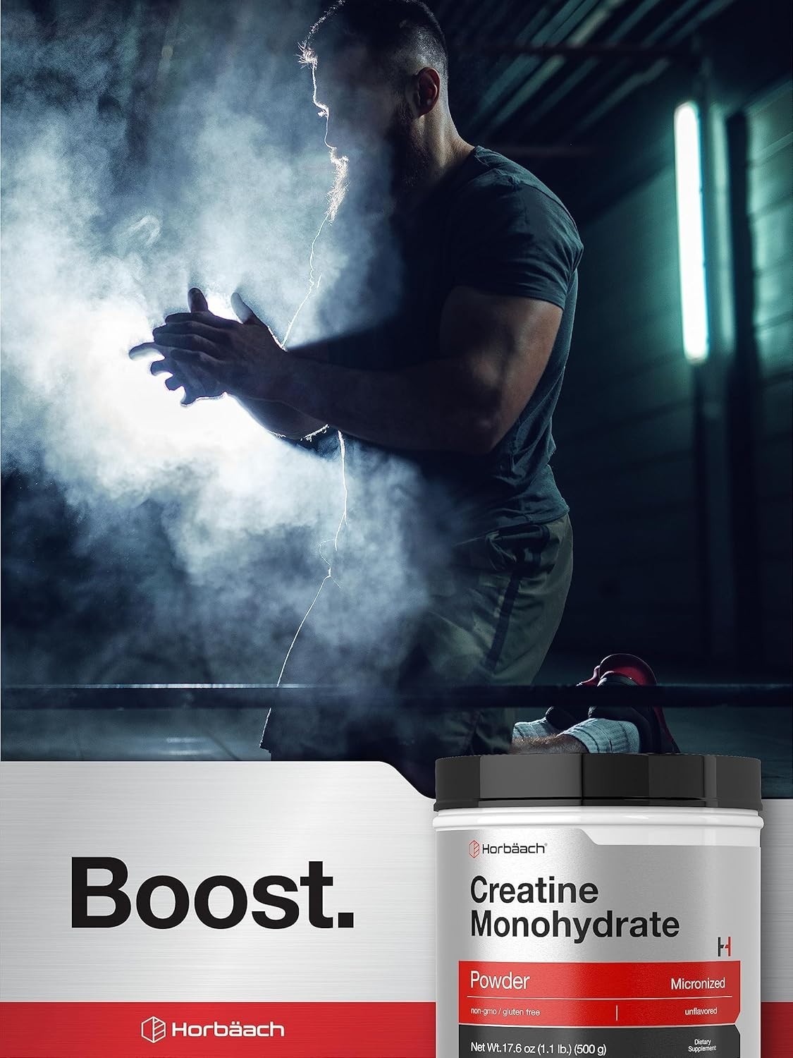 Horbäach Creatine Monohydrate Powder | 2.2lbs (35.2 oz) | Micronized and Unflavo