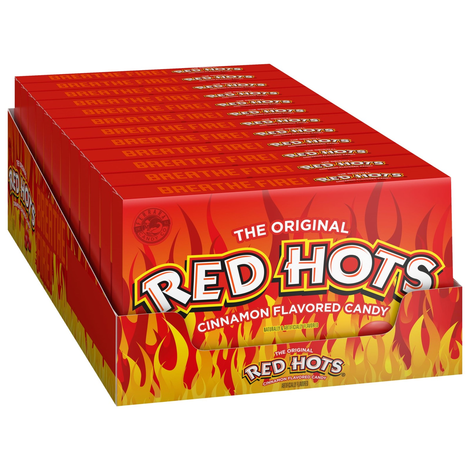 Wonka Red Hots, Cinnamon Flavored Hard Candy, 5.5 Ounce Theater Candy