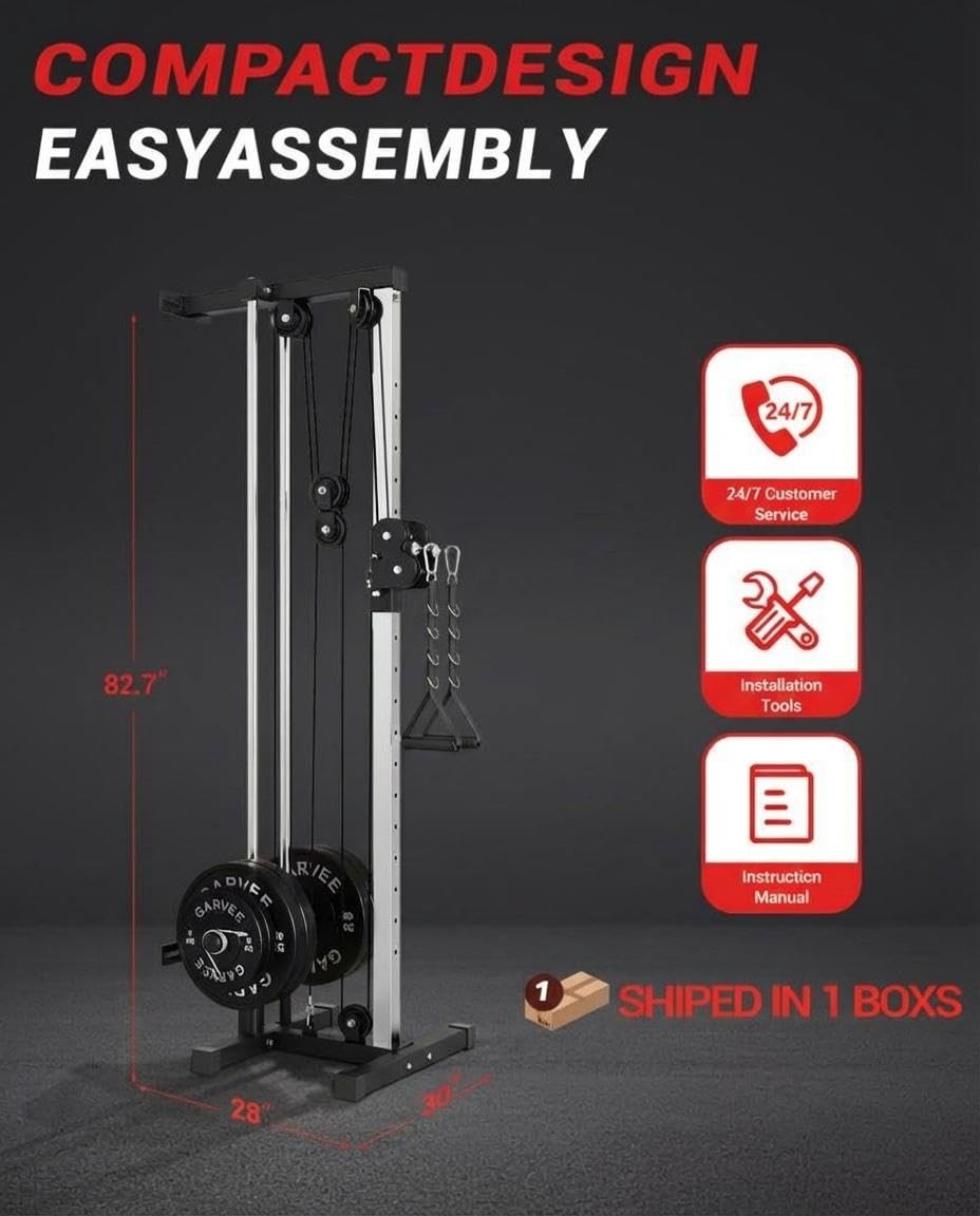 LAT Pulldown Machines Wall Mount Cable Machine Cable Crossover Machine Home Gym