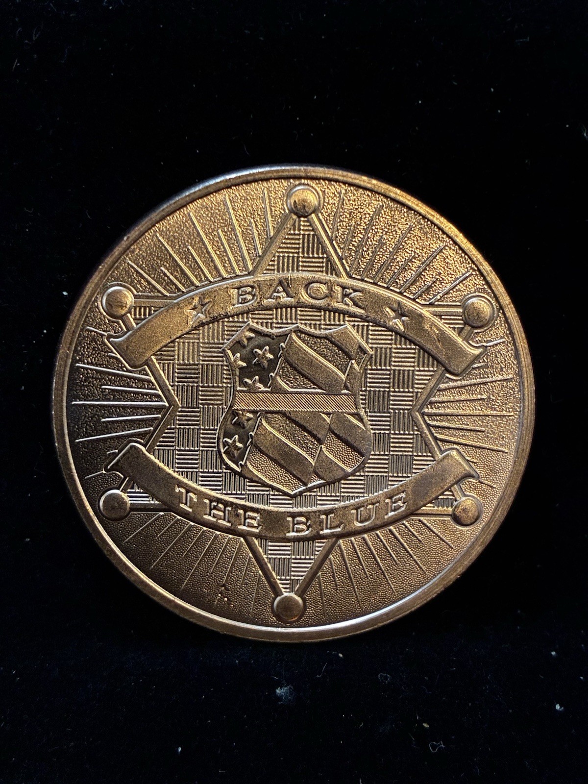 1oz AVDP Copper Round "BACK THE BLUE"  Law Enforcement  .999 Fine USA