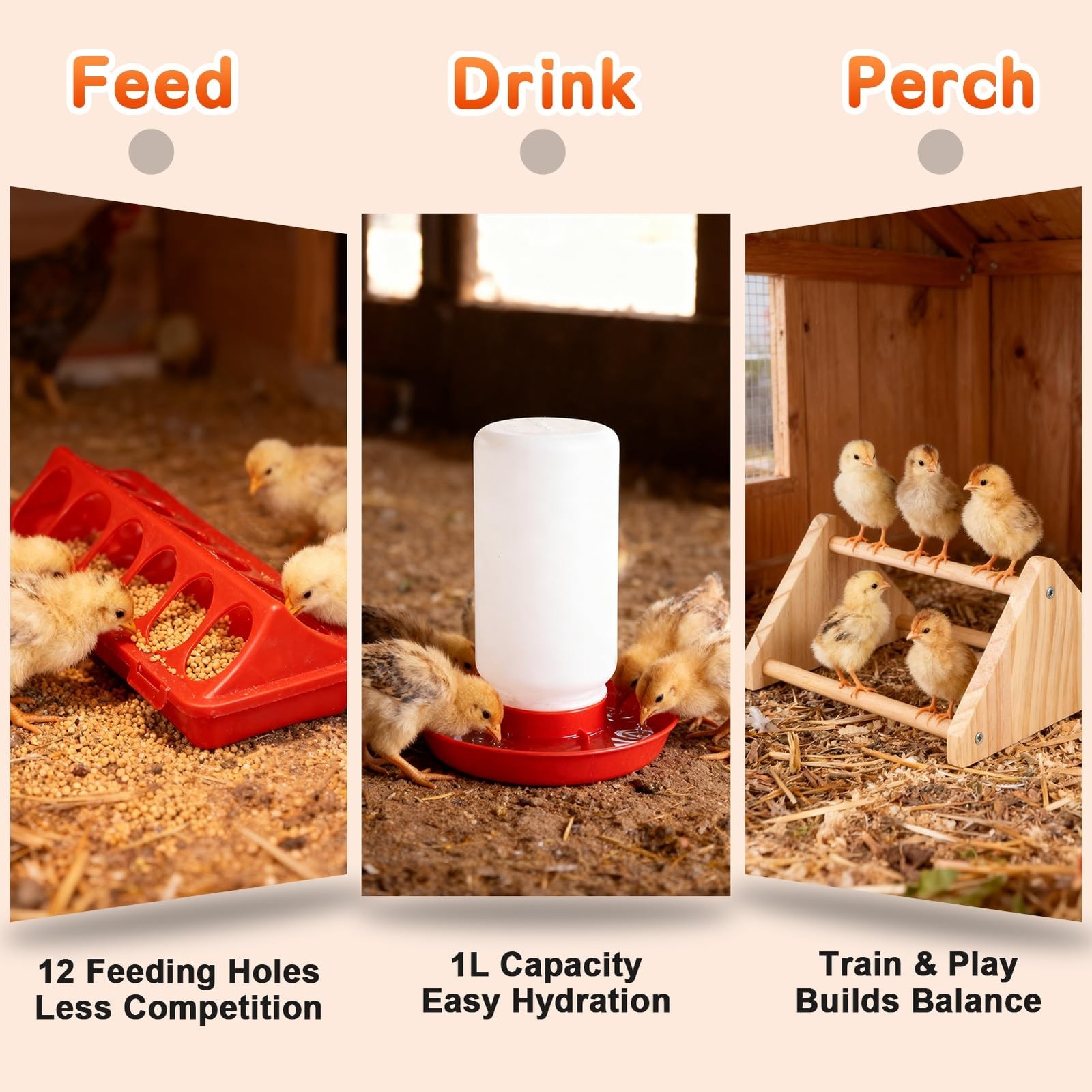 Brooder Box for Chicks Starter Kit, Dual Doors Chicken Brooder Playpen | Incl...