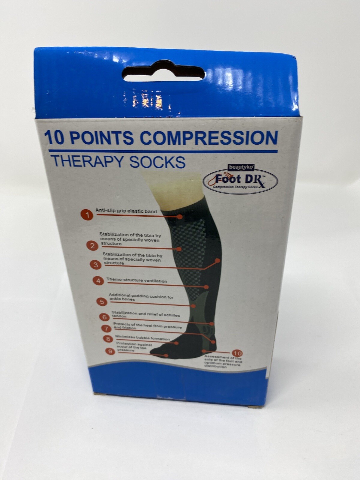 10 Points Compression Therapy Socks Size L Sealed Box