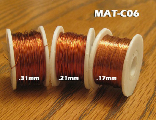 Fly Tying Copper Wire - 3 Spools .17mm .21mm .31mm 25 ft/roll MAT-C06