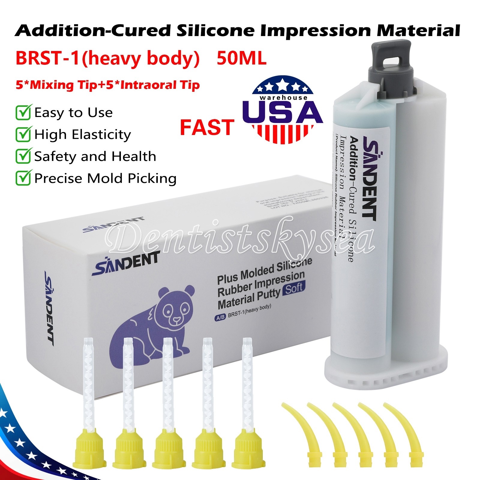 Dental Elastomeric Impression Putty Soft Silicone Material SANDENT