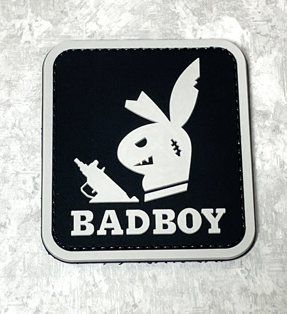 Badboy Tactical Gun Morale PVC Patch, Bad Boy Bunny Rabbit Rubber PVC Patch