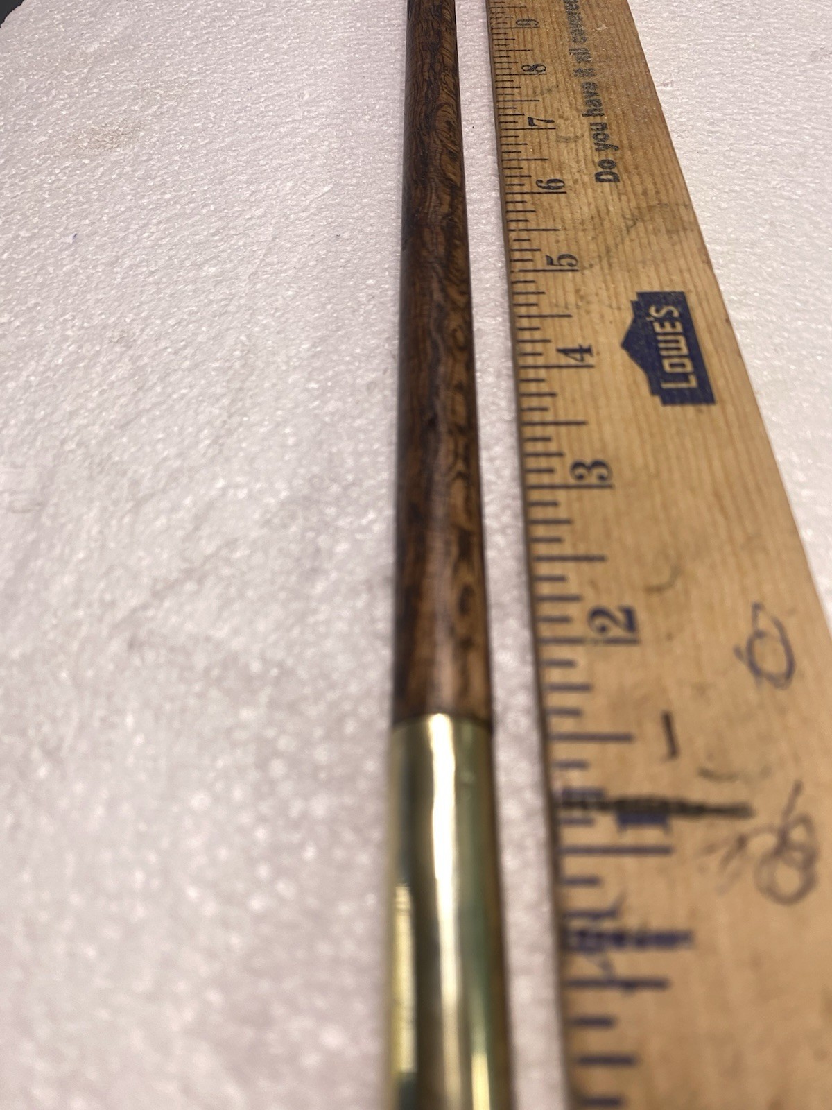 Great Plains Hickory Ramrod 33” L X 1/2 “ D, Deep Walnut Stained.