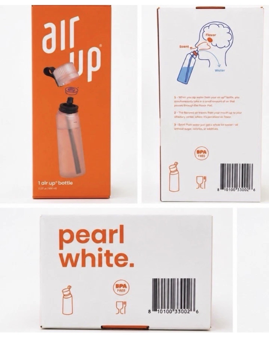 Air Up Water Bottle 650ml BPA Free Water Bottle -(Pearl White)