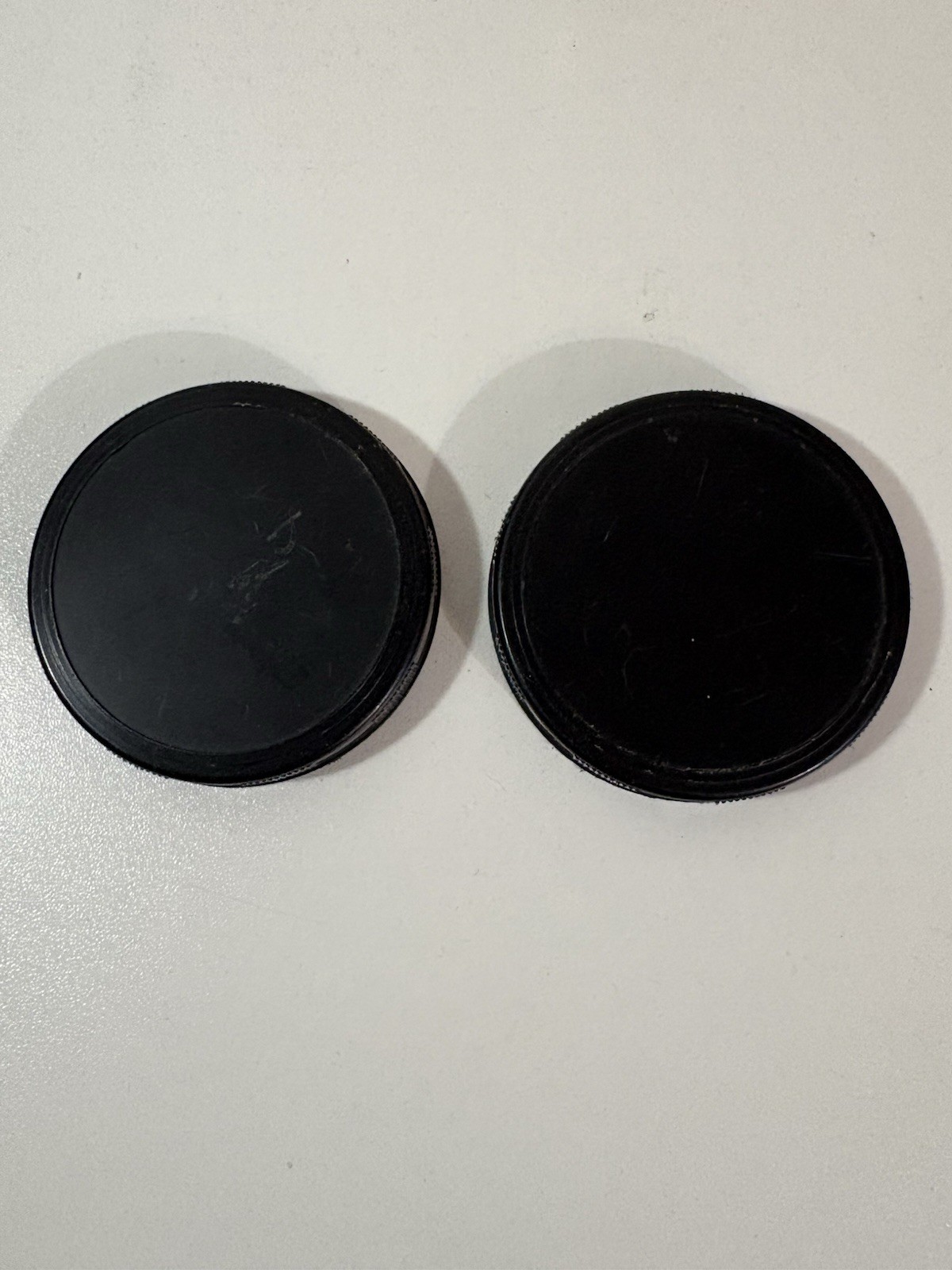 Binocular Lens Covers Black Plastic
