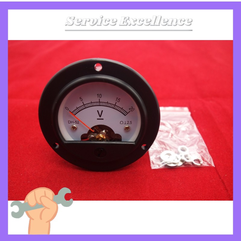 NEW 1PCS DC 0-20V Analog Voltmeter Analogue Voltage panel meter Dia. 66.4mm DH52