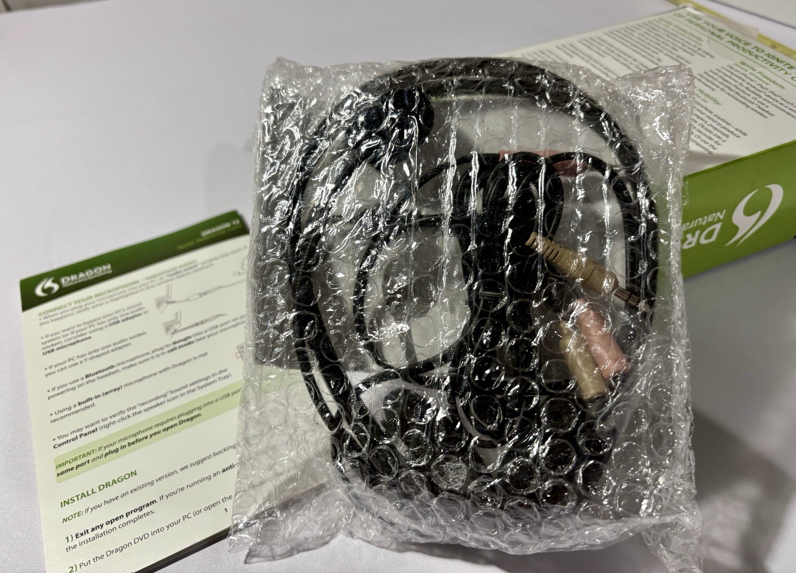Dragon Naturally Speaking Premium Edition Basics w/ Headset Version 12 Open Box