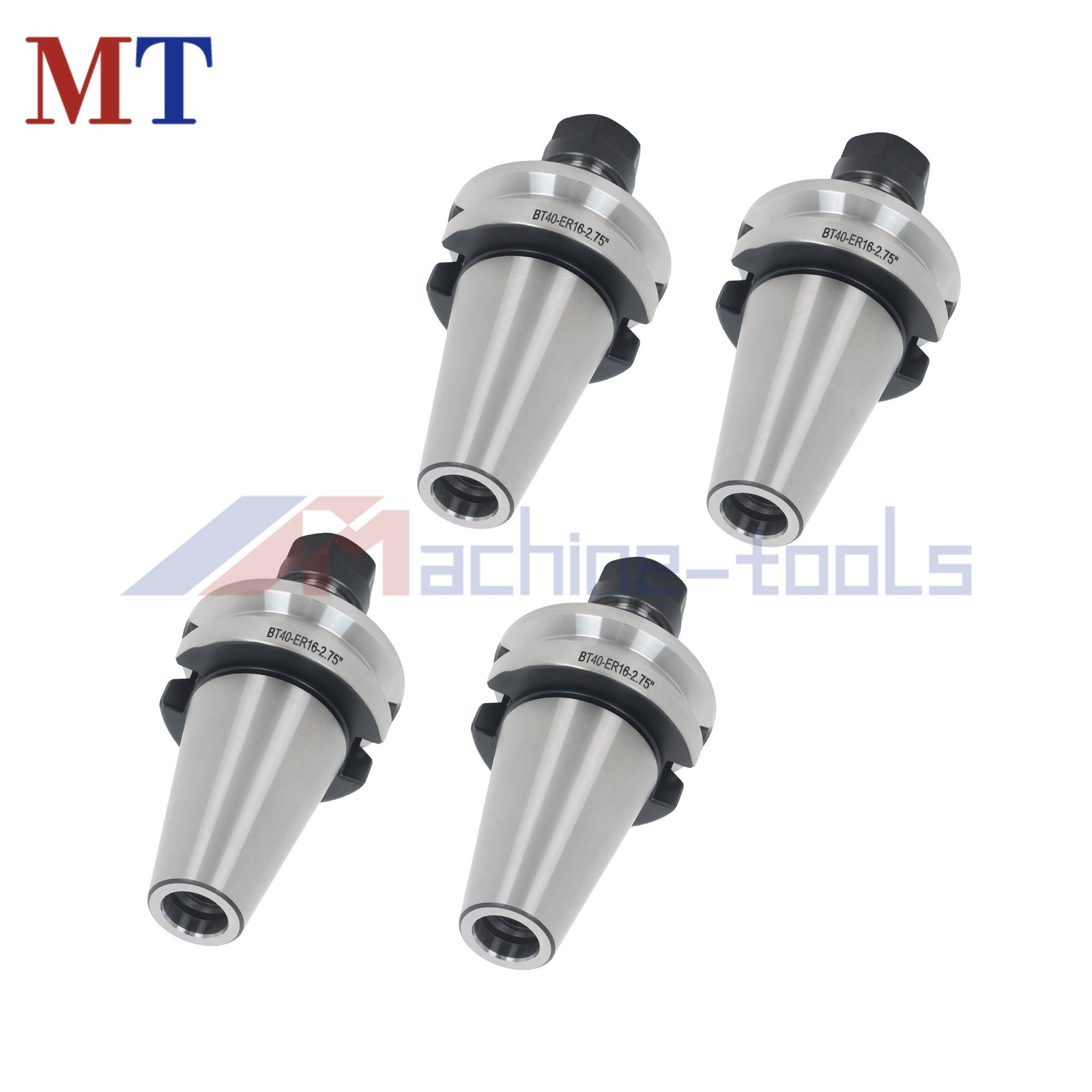 4pc BT40 ER16 70mm Toolholder M16 Thread for Milling Machines