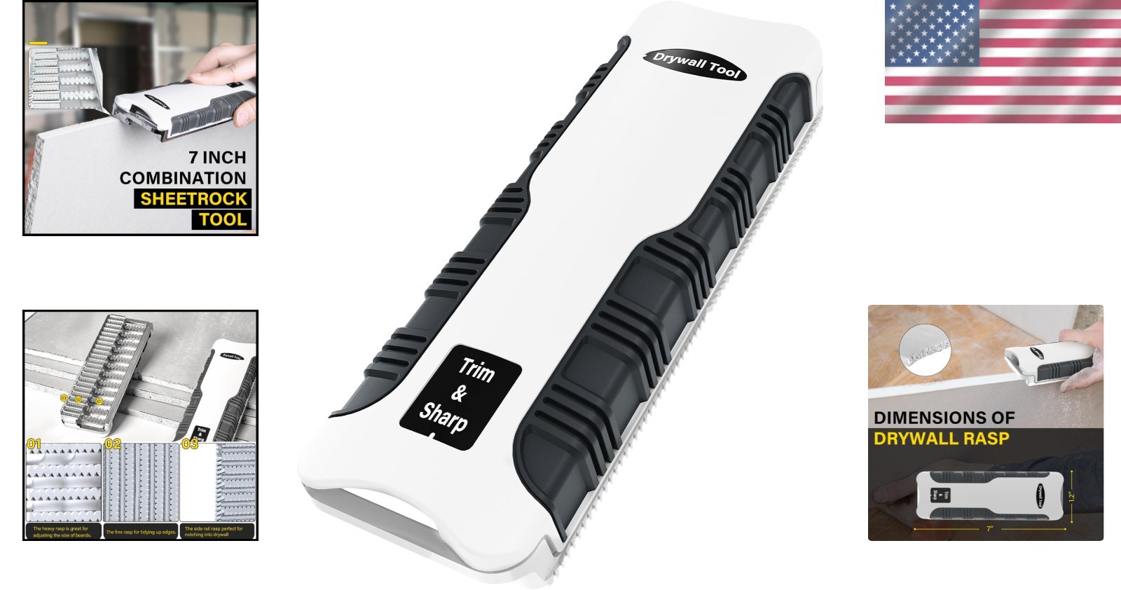Compact Drywall Rasp Tool with Bi-Directional Teeth - Perfect for Home Projects
