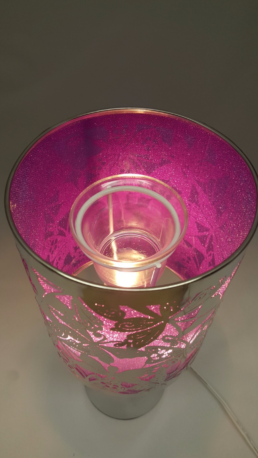 Fragrance ** Stainless Steel Table Touch Lamp Tree (Purple) Silver color