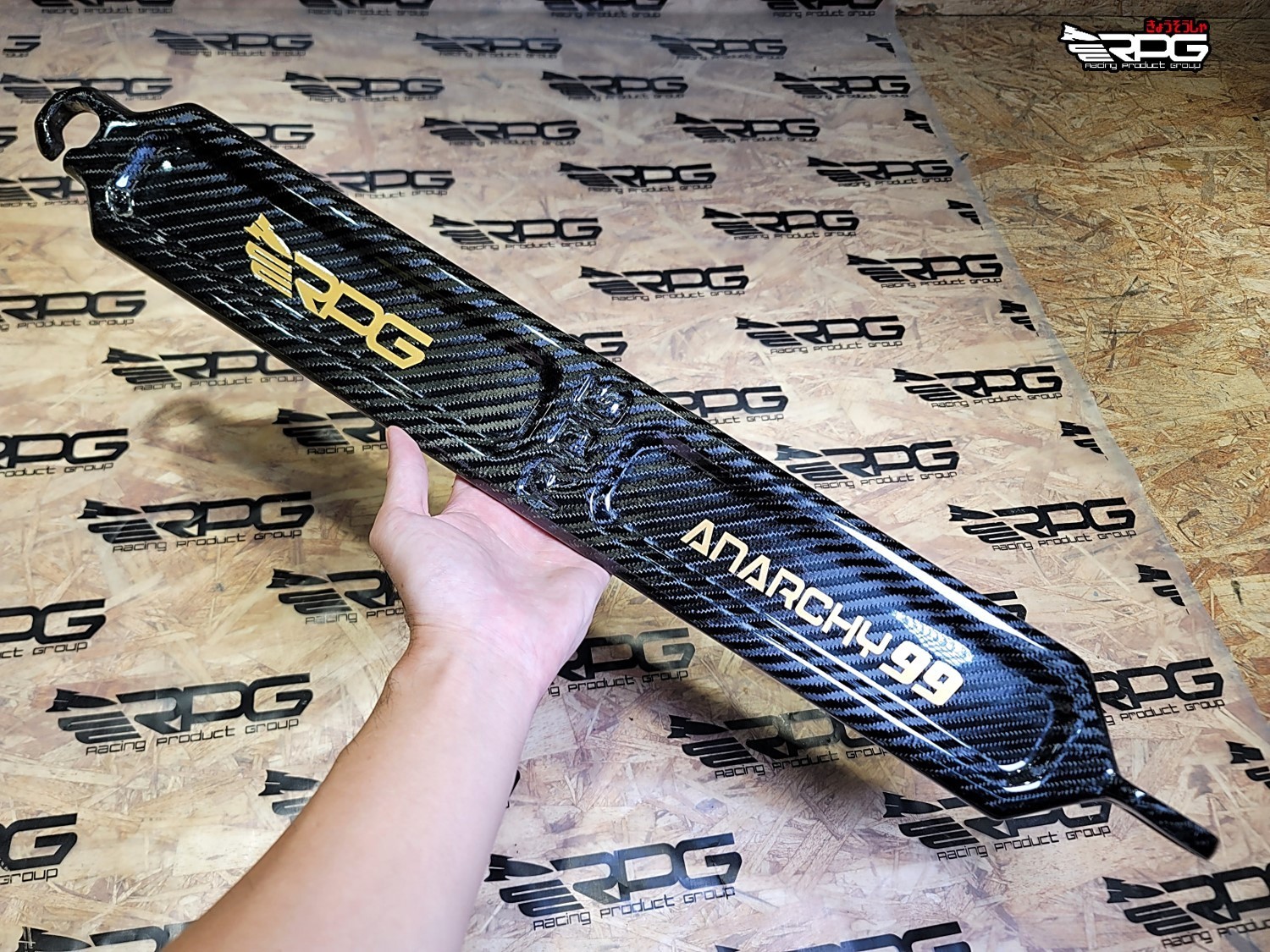 RPG Vacuum 4x4 Twill Weave Carbon Fiber Hood Prop Rod for Show Car